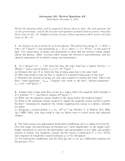Astronomy 241: Review Questions #3 Distributed: December 5
