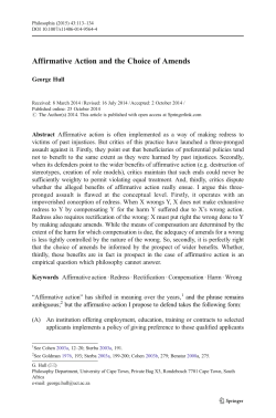 Affirmative Action and the Choice of Amends | SpringerLink