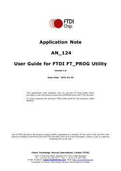 User Guide for FTDI FT_PROG Utility