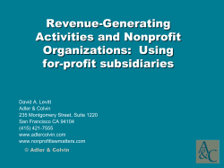 Revenue-Generating Activities and Nonprofit