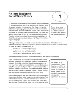 An Introduction to Social Work Theory 1