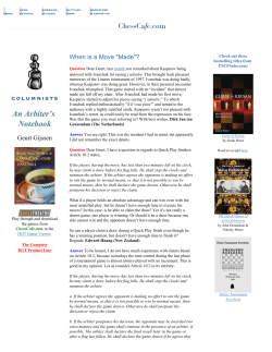 An Arbiter`s Notebook