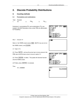 2. Discrete Probability Distributions