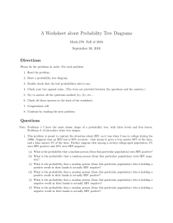 A Worksheet about Probability Tree Diagrams