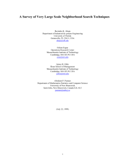 A Survey of Very Large Scale Neighborhood Search Techniques