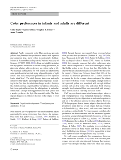 Color preferences in infants and adults are different