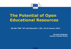 The Potential of Open Educational Resources - IPTS - JRC