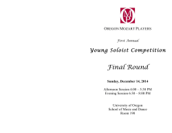 Final Round - Oregon Mozart Players
