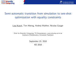 Semi-automatic transition from simulation to one-shot