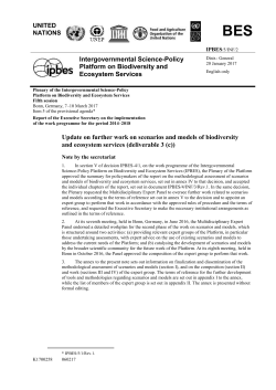 II. The expert group on scenarios and models