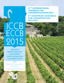 27th international congress for conservation biology 4th european