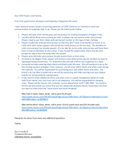Dear ODP Players and Parents - Alabama Youth Soccer Association
