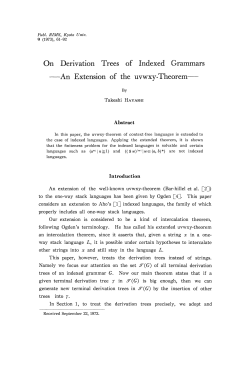 On Derivation Trees of Indexed Grammars An Extension of the