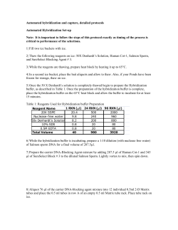 Automated hybridization and capture, detailed protocols Automated