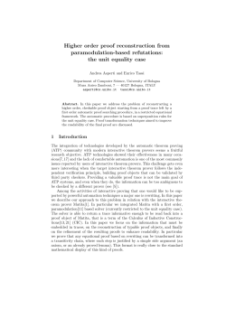 Higher order proof reconstruction from paramodulation