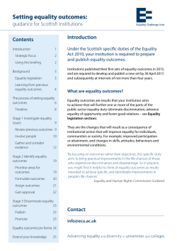 Setting equality outcomes