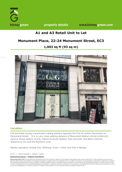 A1 and A3 Retail Unit to Let Monument Place, 22-24