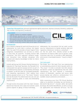 global to 4 tax audit firm case study