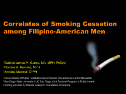 Understanding Smoking and Nonsmoking Behavior among Filipinos