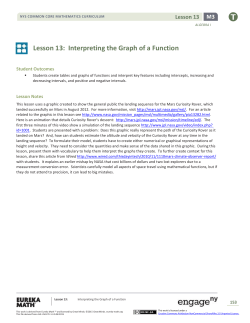 Algebra I Module 3, Topic B, Lesson 13: Teacher Version