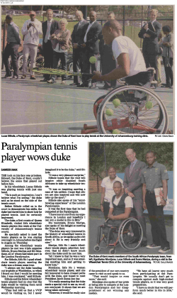Paralympian tennis player wows duke