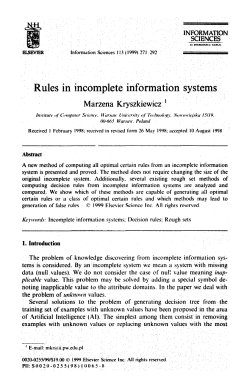 Rules in incomplete information systems