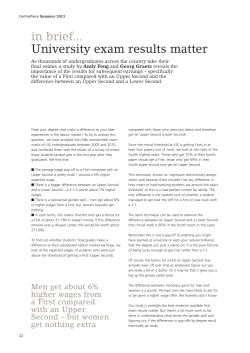 University exam results matter