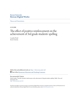 The effect of positive reinforcement on the achievement of 3rd grade