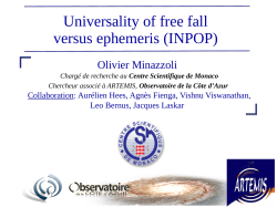 Universality of free fall versus ephemeris (INPOP)