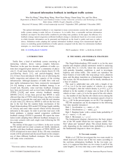 Advanced information feedback in intelligent traffic systems
