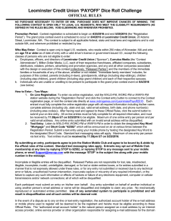 Leominster Credit Union `PAYOFF` Dice Roll Challenge