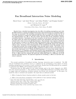 Fan Broadband Interaction Noise Modeling