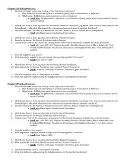 Chapter 22 Guiding Questions Describe the major events that lead