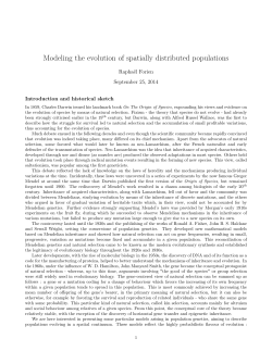 Modeling the evolution of spatially distributed