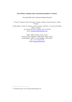 Does full-day schooling reduce educational inequality in Vietnam