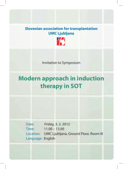 Modern approach in induction therapy in SOT