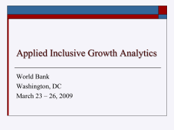 Inclusive Growth Framework