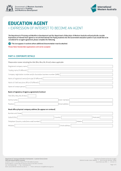 education agent - TAFE International Western Australia