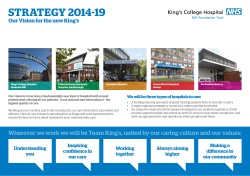 Strategy 2014-19 - King`s College Hospital NHS Foundation Trust