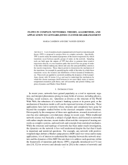 FLOWS IN COMPLEX NETWORKS: THEORY, ALGORITHMS, AND