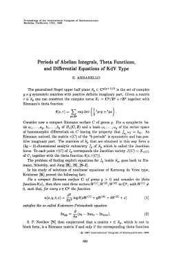Periods of Abelian Integrals, Theta Functions, and Differential