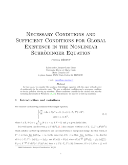Necessary Conditions and Sufficient Conditions for Global Existence
