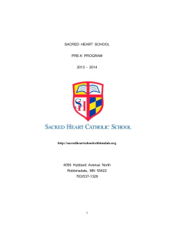 Table of Contents - Sacred Heart Catholic School