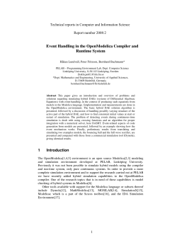 Event Handling in the OpenModelica Compiler and Runtime