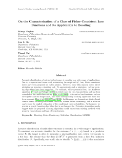 On the Characterization of a Class of Fisher