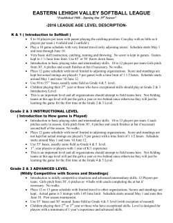 eastern lehigh valley softball league