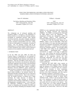 Executing the DoD Modeling and Simulation Strategy