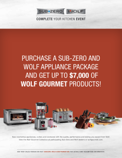 purchase a sub-zero and wolf appliance package and get up to
