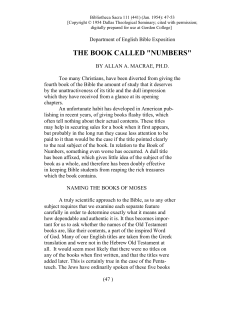The Book Called "Numbers"