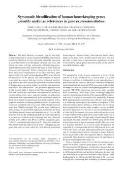 Systematic identification of human housekeeping genes possibly